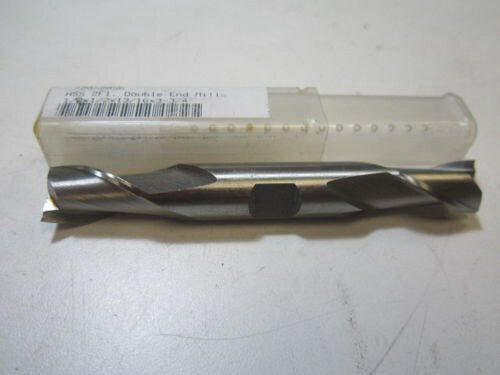 1/2 x 1/2 x 7/8 x 3-7/8" HSS Center Cutting 2 Flute Double End Mill NEW