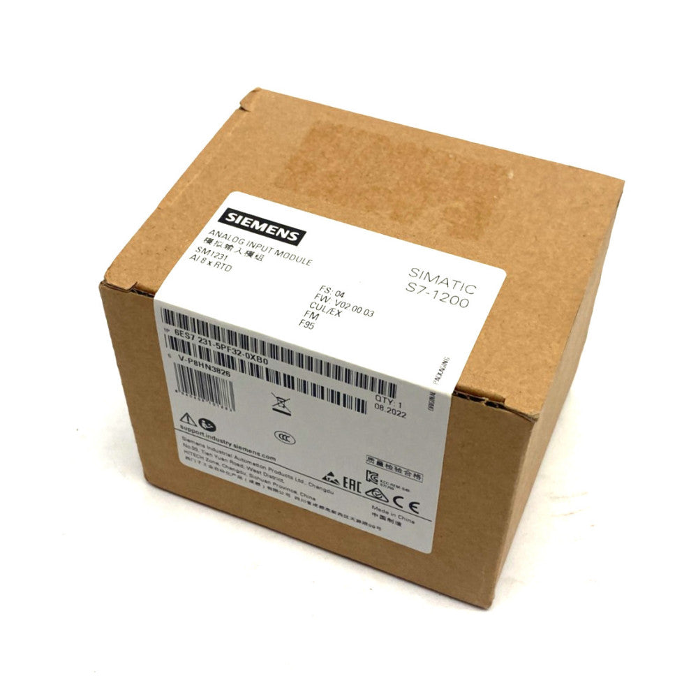 Siemens 6ES7 231-5PF32-0XB0 SIMATIC S7-1200 Analog Input Module SM1231 AI 8xRTD