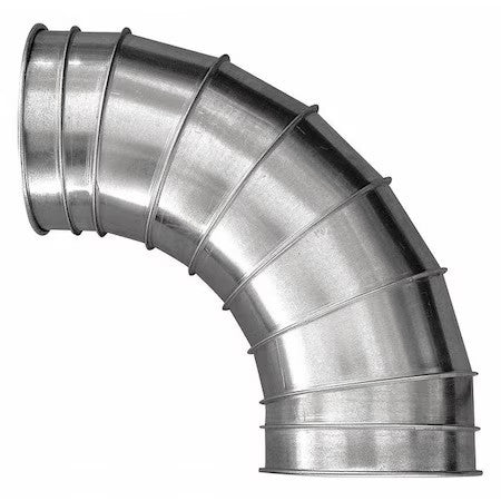 Nordfab 8040400074 Round 45 Degree Elbow, 8 In Duct Dia, 304 Stainless Steel,
