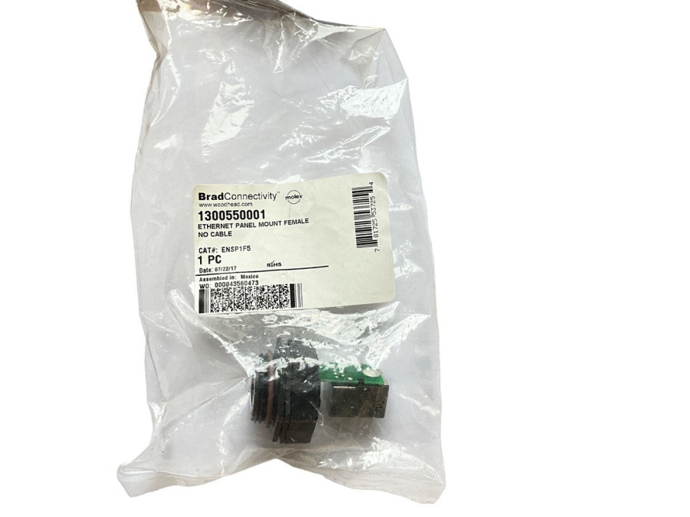Brad Connectivity 1300550001 Ethernet Panel Mount Female RJ45 Bulkhead