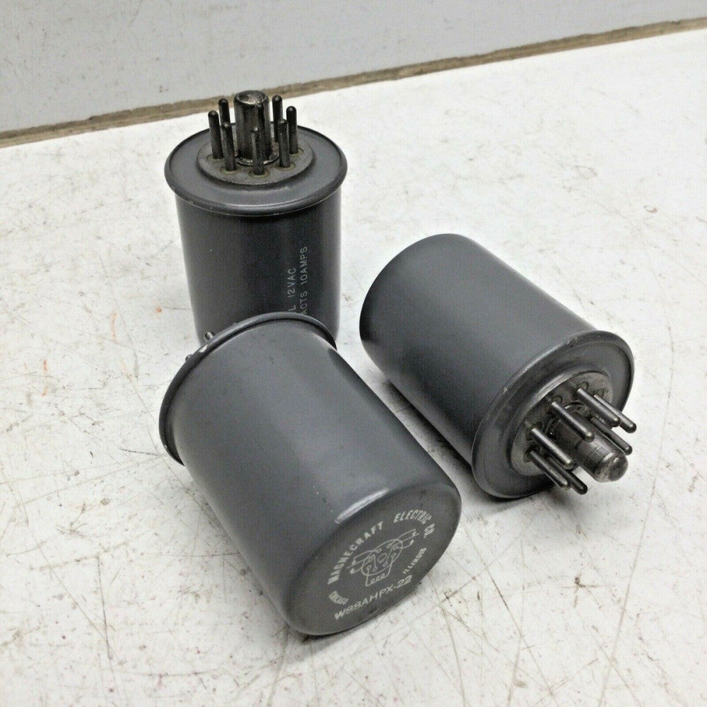 MAGNECRAFT W88AHPX-22 Sealed Relay, Coil: 12VAC, Contacts: 10 AMPS (LOT of 3)