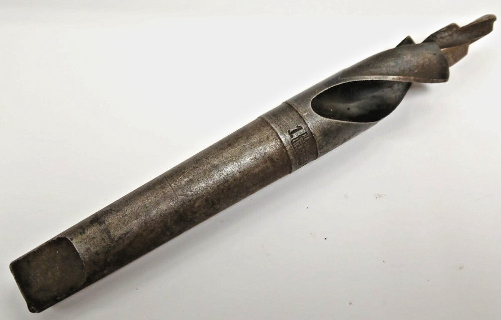 CLE-FORGE 1, 3/8 OD PILOTED TAPER SHANK DRILL BIT MT3 HIGH SPEED 2 FLUTE