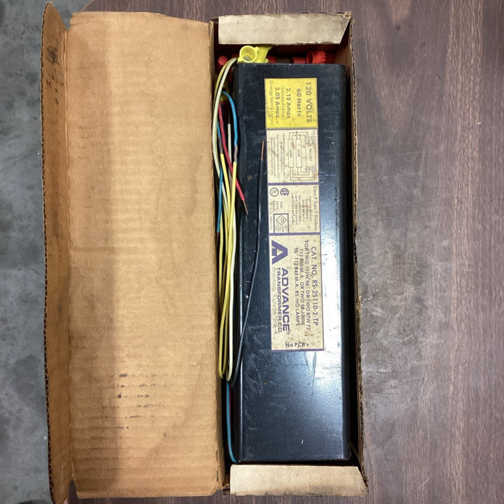 ADVANCE TRANSFORMER CO. RS-2S110-2-TP MAGNETIC BALLAST 120 VOLT, 60 HZ, 2 LAMP