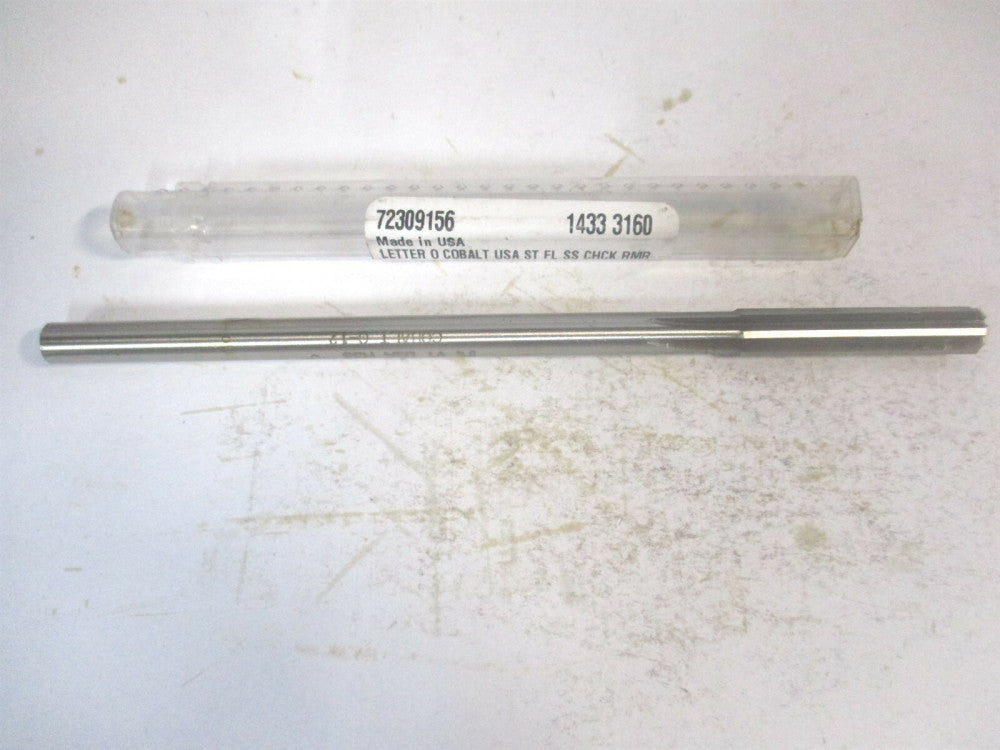 (1433-0.3160) Letter O x 1-1/2" x 6" OAL 6-Flute Cobalt RH Chucking Reamer 