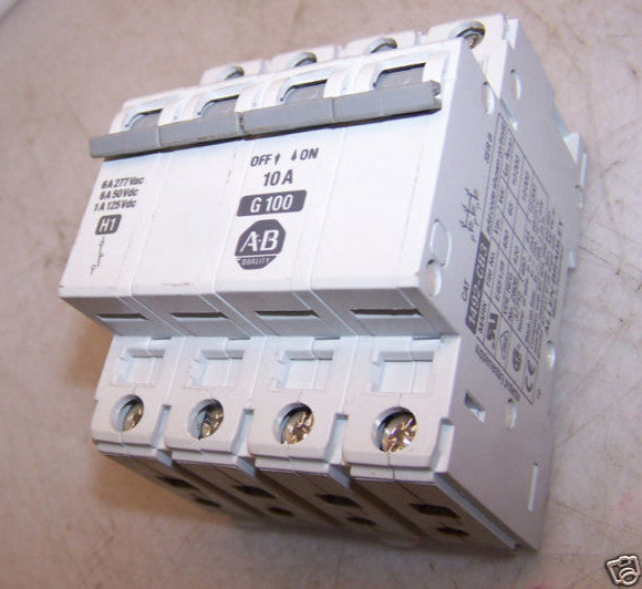 ALLEN BRADLEY 1492-CB3 G100 10 AMP DINRAIL MOUNT CIRCUIT BREAKER w/ 1492-ACB