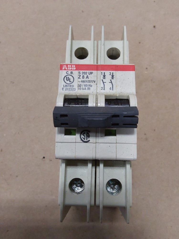 ABB S 202 UP Z 8 A ~480Y/277V 50/60 Hz E212323 Circuit Breaker