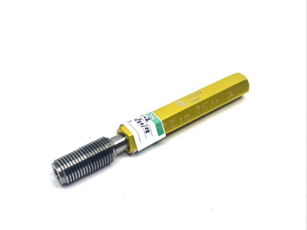 Vermont Gage M12 x 1.25 6g GO Thread Plug Gage, Male Thread Only M12 X 1.25-6G