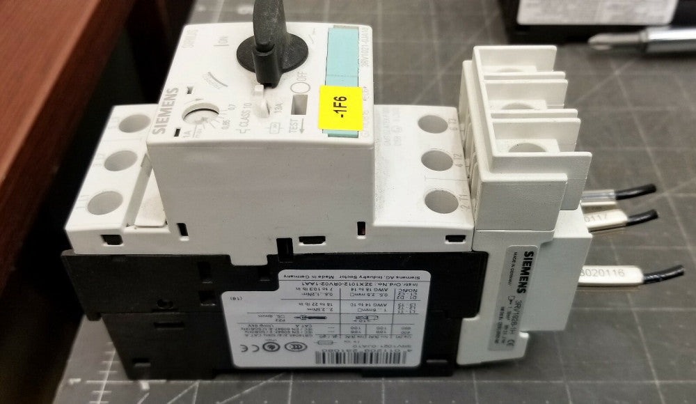 Siemens 3RV1021-0JA10 & 3RV1928-1H Manual Motor Controller WORKING PULL [C9S4]