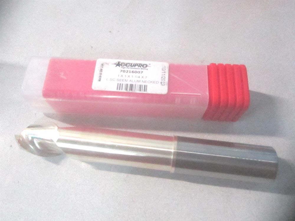 (314431) 1" x 1-1/4" x 1" x 7" OAL Solid Carbide 2Fl RH Ball End Mill 
