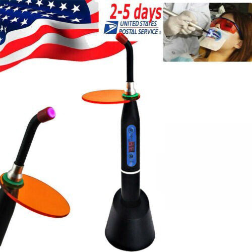 US~Dental 5W Wireless Cordless~LED Curing Light Lamp 1500mw Resin Cure