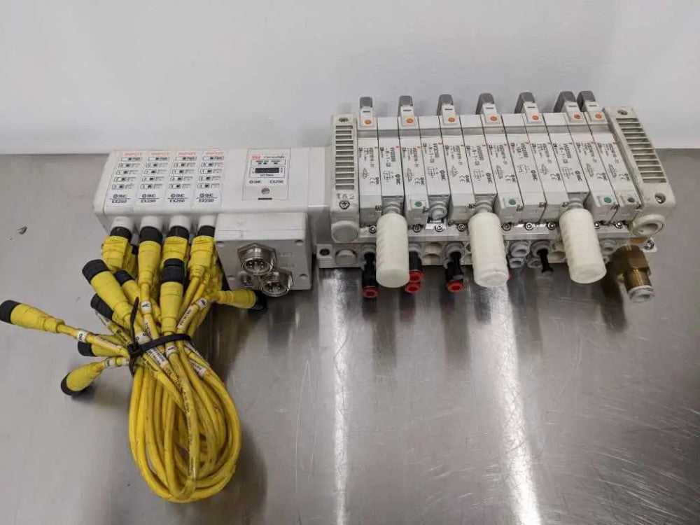 SMC EX250-SDN1-X122 Solenoid Valve Manifold Block 4-EX250-IE2 5-VVQ2000-R-1-C8 7