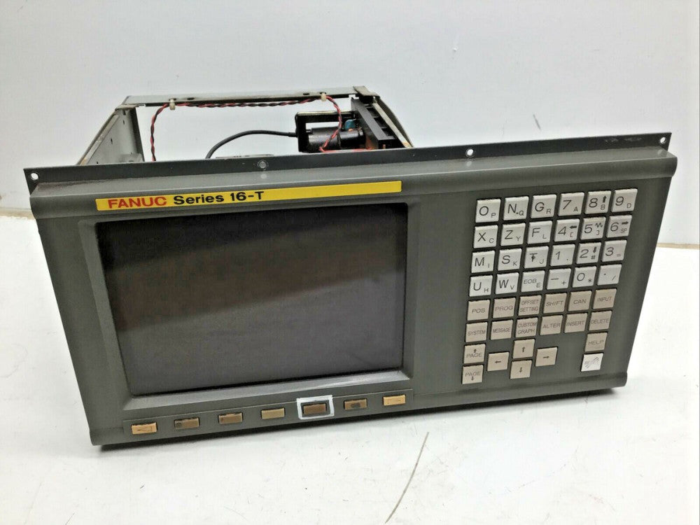 FANUC 16-T Operator Panel, 9” CRT/MDI UNIT Type A02B-0120-C041/TAR, N01970