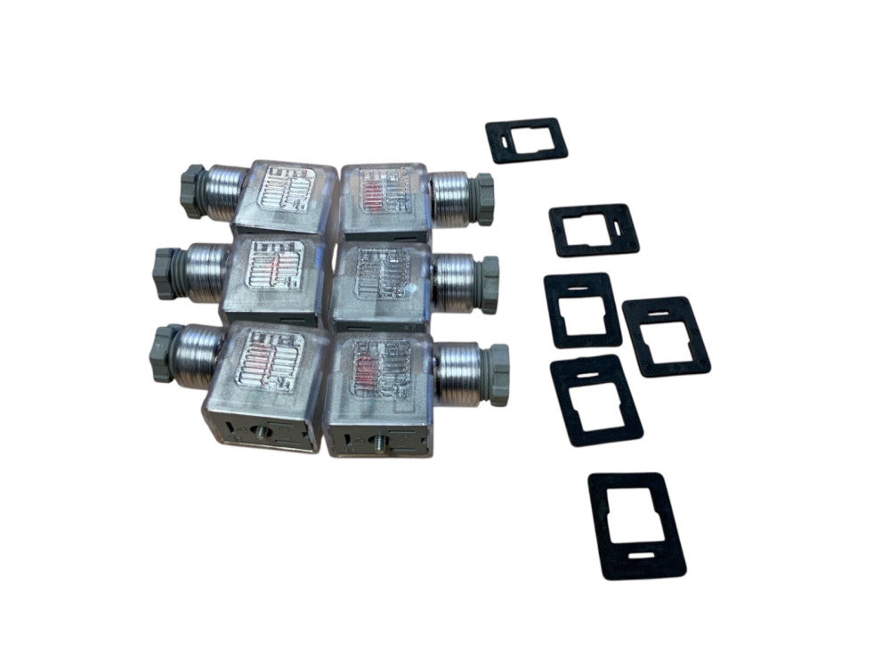 6PC MENCOM VDG-029-00 Valve Connector SetI-S B 24V MOV LED PG 9