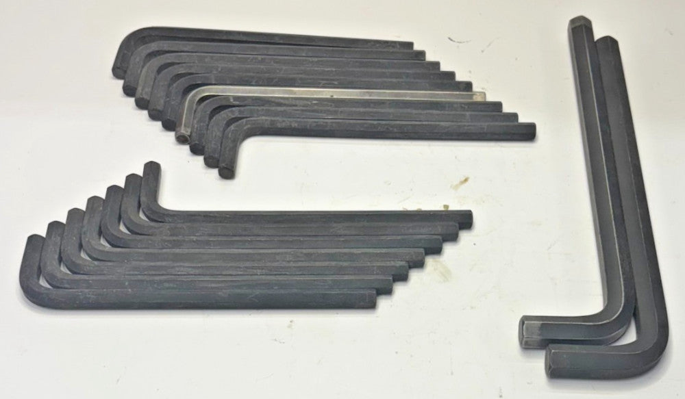 ALLEN WRENCH 5/16" 1/2" L KEY LONG ARM HEX 6-1/4"  9"  OAL LOT OF 18