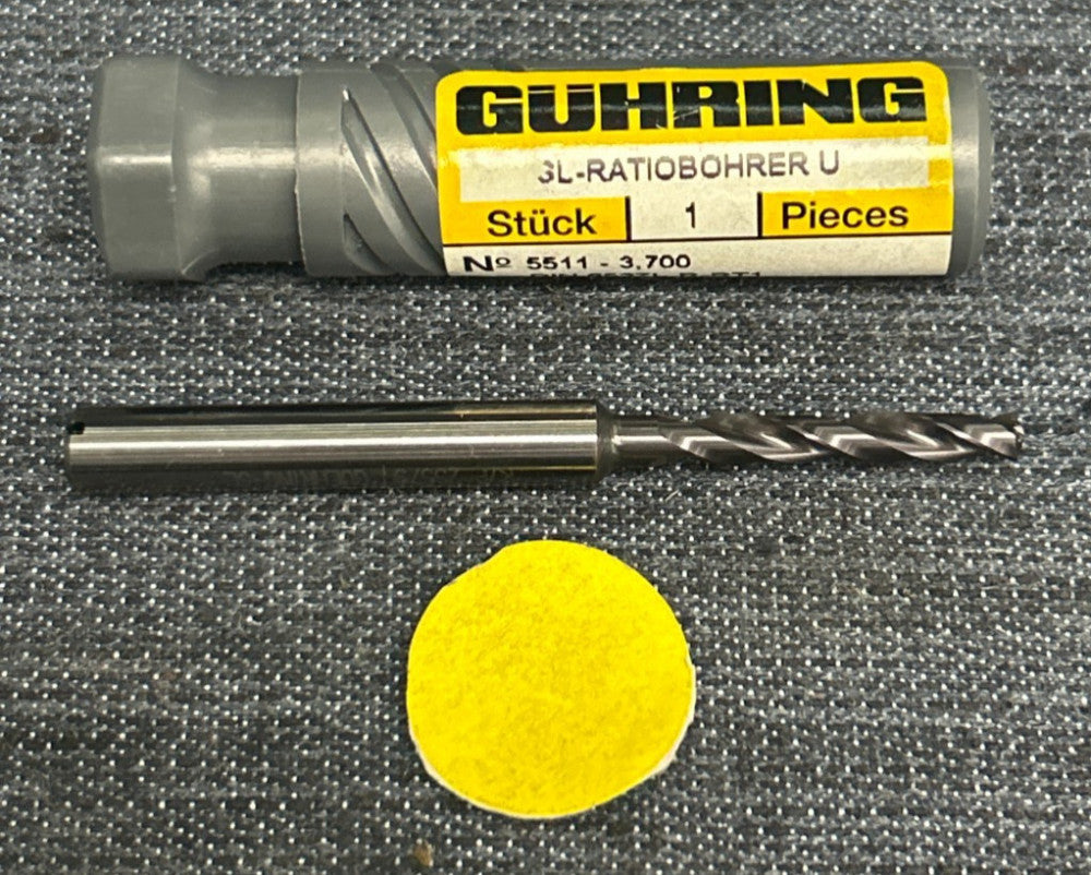 GUHRING 2 FLUTE DRILL BIT  R-RT1 U 5511 3.7   K/P 25579