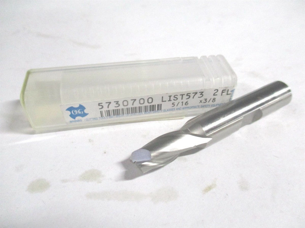 OSG (5730700) 5/16" x 9/16" x 3/8" x 2-5/16" OAL HSS 2 Flute Square End Mill 