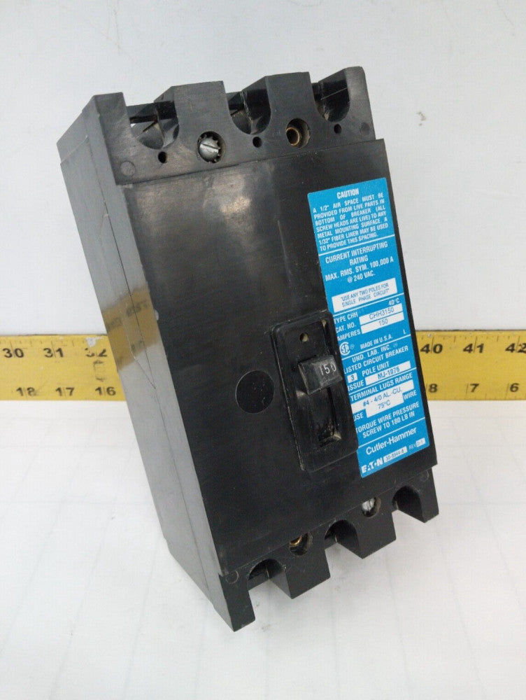 EATON / CUTLER HAMMER 150 AMP CIRCUIT BREAKER 240 VAC 3 POLE  CHH3150