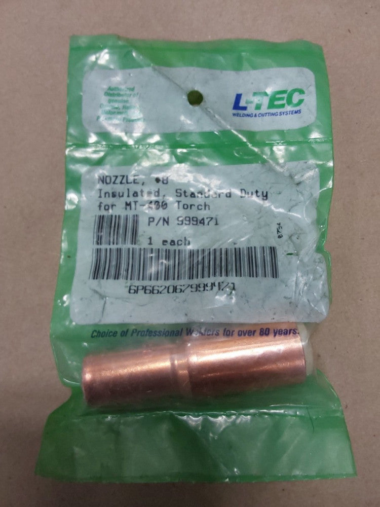 L-Tech Nozzle #8 Insulated Standard Duty For MT-400 Torch P/N 999471