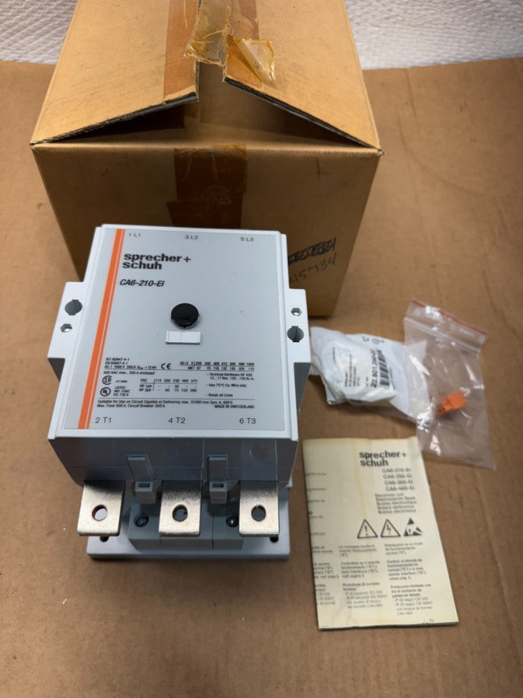 NEW IN BOX SPRECHER + SCHUH CA6-210-EI CONTACTOR 110/130V. CA6-210-EI-11