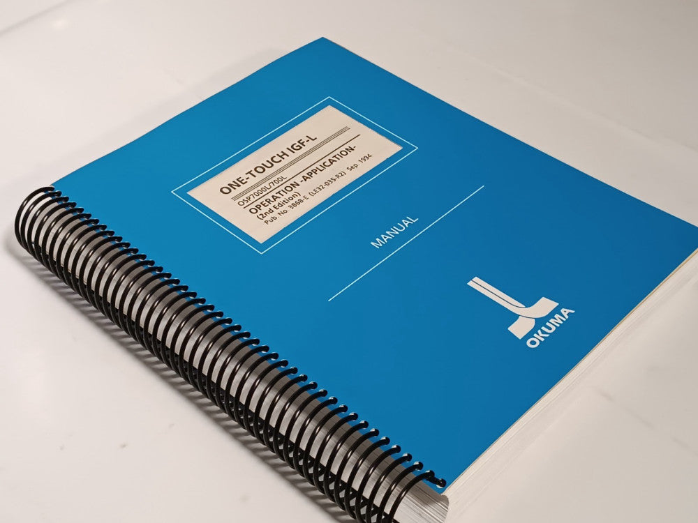 Okuma One-Touch IGF-L OSP7000L/700L Operation Application Manual 2nd Edition