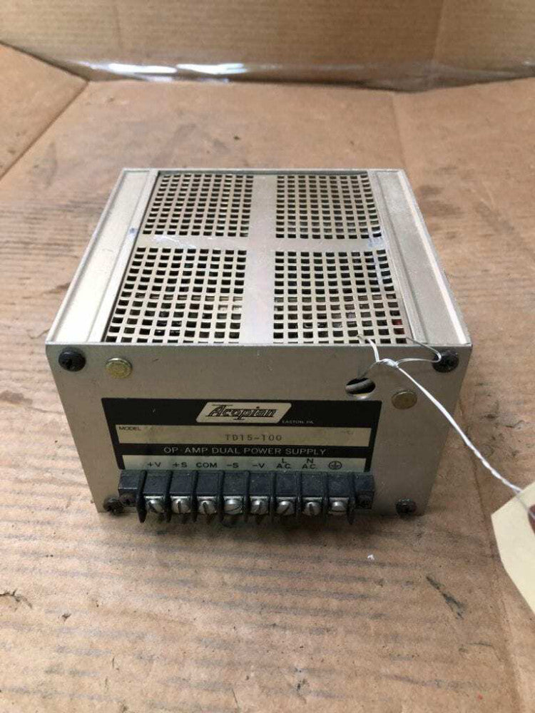 Acopian TD15-100 OP-AMP Dual Power Supply 15V 105-125V