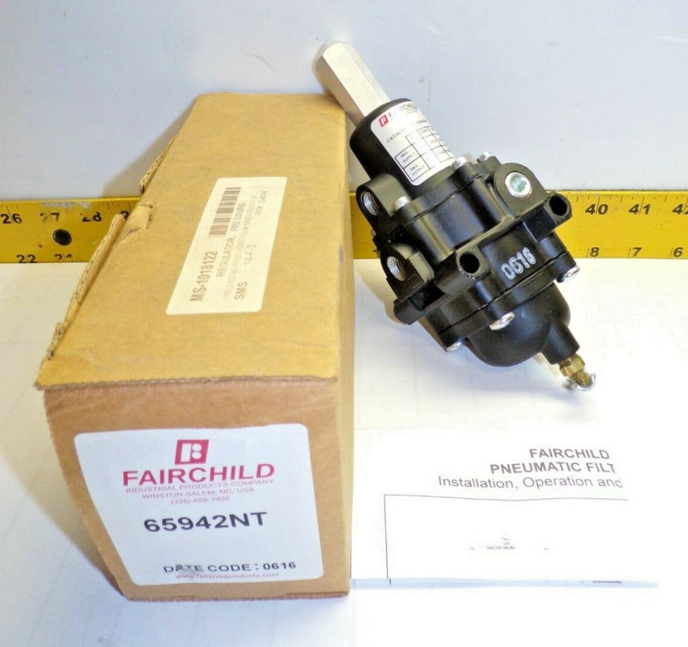 New Fairchild 1/4" NPT Pneumatic Filter Regulator  65942NT