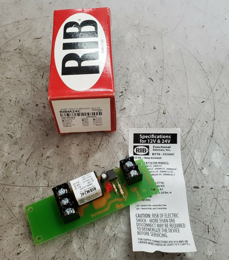 NEW RIB 4" TRACK MOUNT KIT 12 & 24 VOLT 10 AMP 277 VAC RIBM24C
