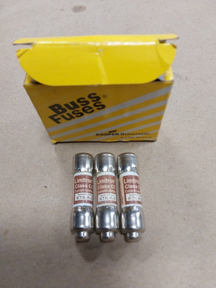 Cooper Bussmann Limitron Class CC Current Limiting KTK-R-5, Lot Of 3