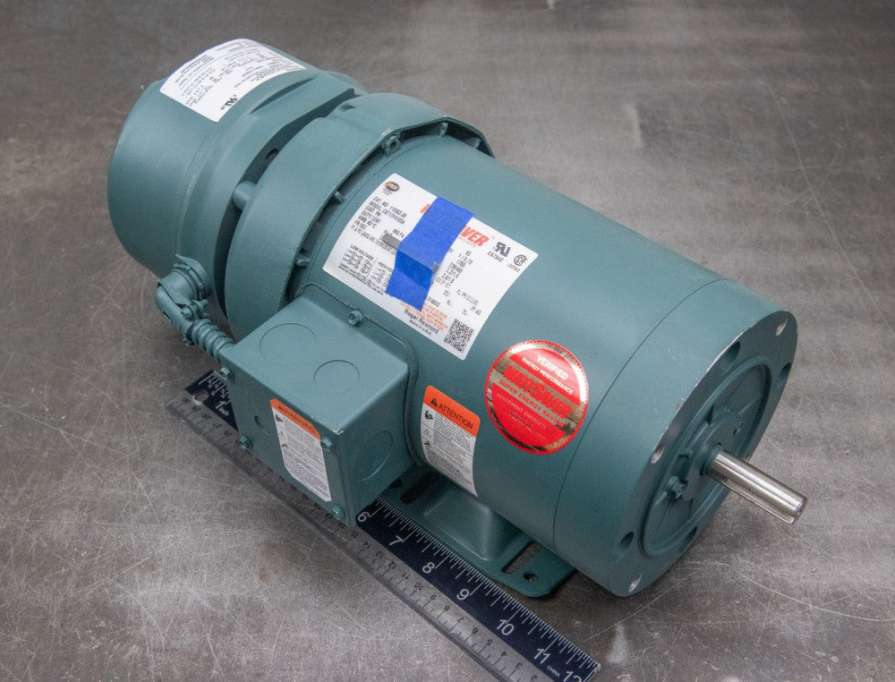 Leeson 119563.00 Electric Motor 1 HP 1800 Rpm 3PH 230/460 Volt 56C C6T17FK105A