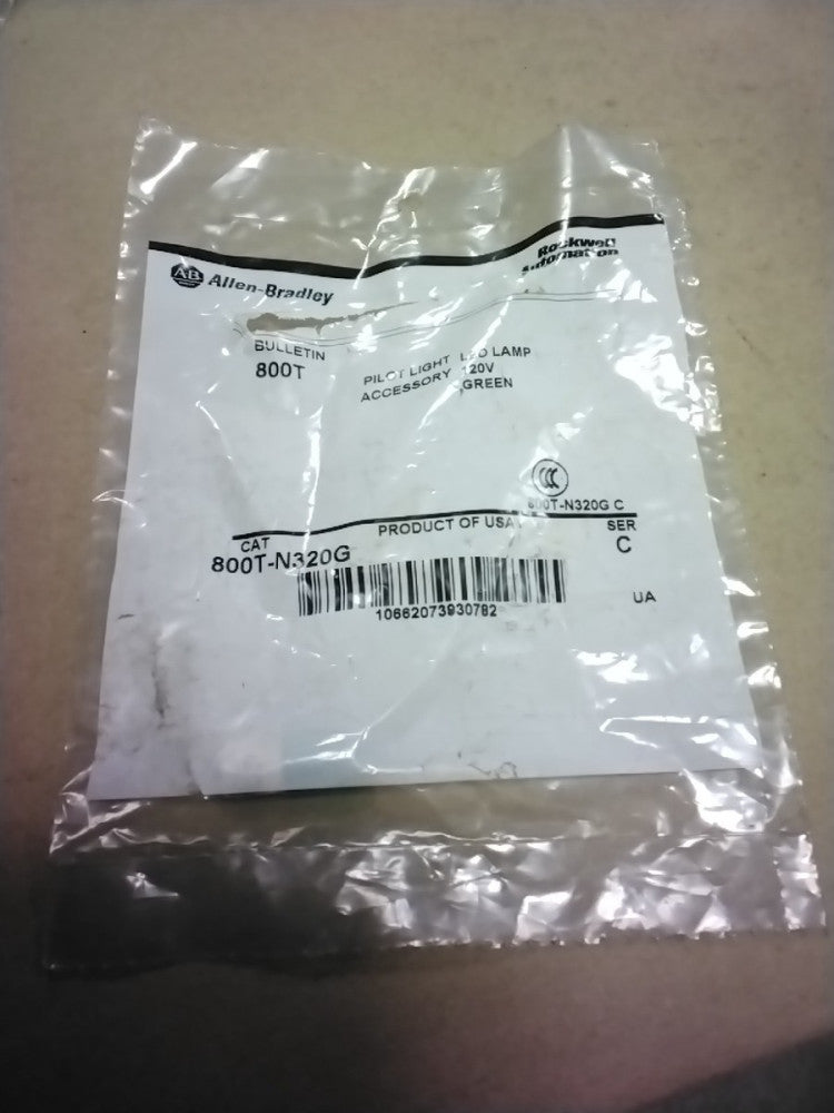 ALLEN-BRADLEY 800T-N320G SER. C Pilot Light Green