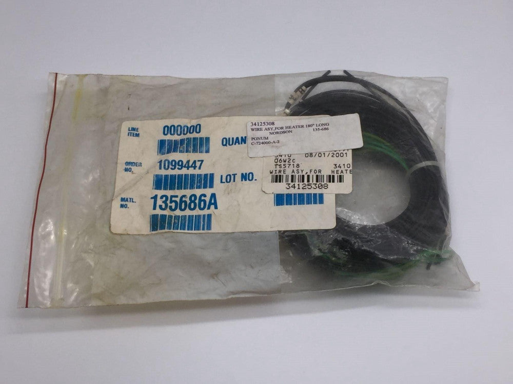 NEW Nordson 135686A Wire Assy for Heater 180" Long 