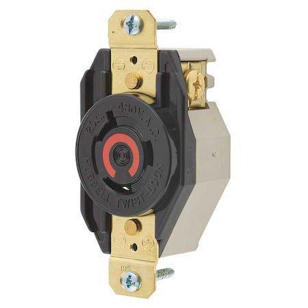 Hubbell Wiring Device-Kellems Hbl2340 Locking Receptacle, L8-20R, 20 A, 480V