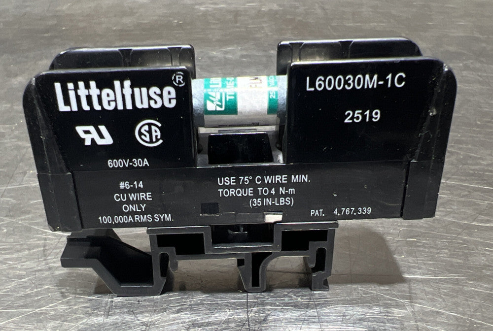 LITTELFUSE L60030M1C FUSE BLOCK, 10.3 X 38MM, SCREW MOUNT Nos Surplus