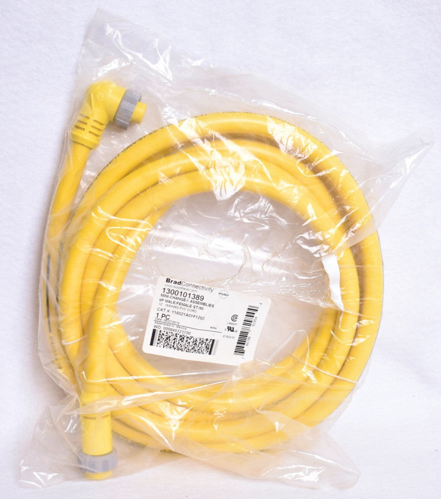 Brad Connectivity Mini Change 6P Male/Female ST/90 12' 16/6AWG PVC 1300101389