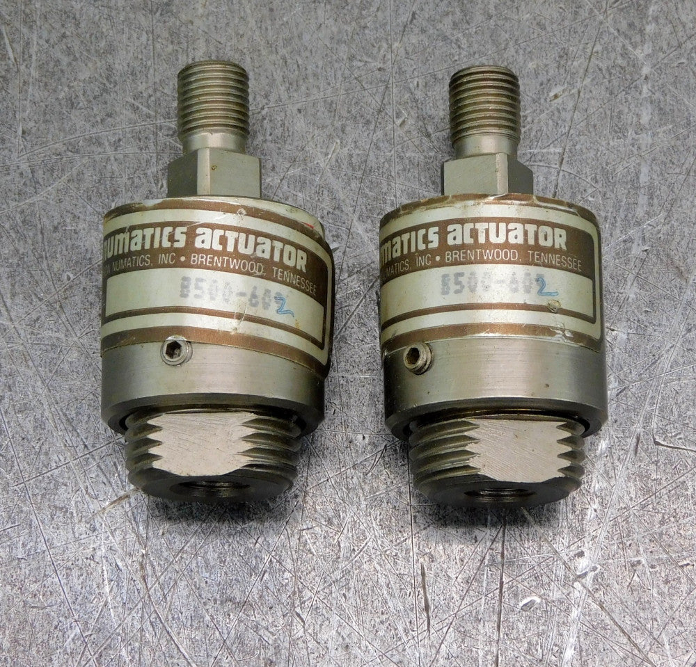 Numatics Actuator B500-602 Nickel Coupler Lot of Two (2)