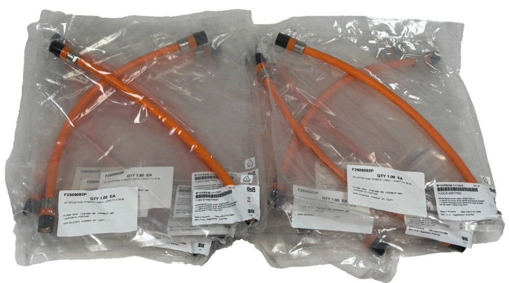 LOT OF 17 NEW B&R 8F1CP0X38.11110-0 ACOPOStrak POWER CABLES .38M REV. C0