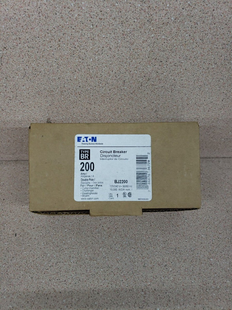 Eaton BJ2200 2Pole 200 AMP Main Circuit Breaker NEW OLD STOCK