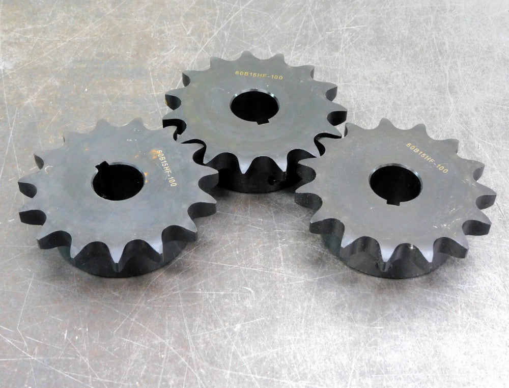 WJB 60B15HF-100 Sprocket 1" bore 15 Teeth RC60 RC 60 Lot of Three (3)
