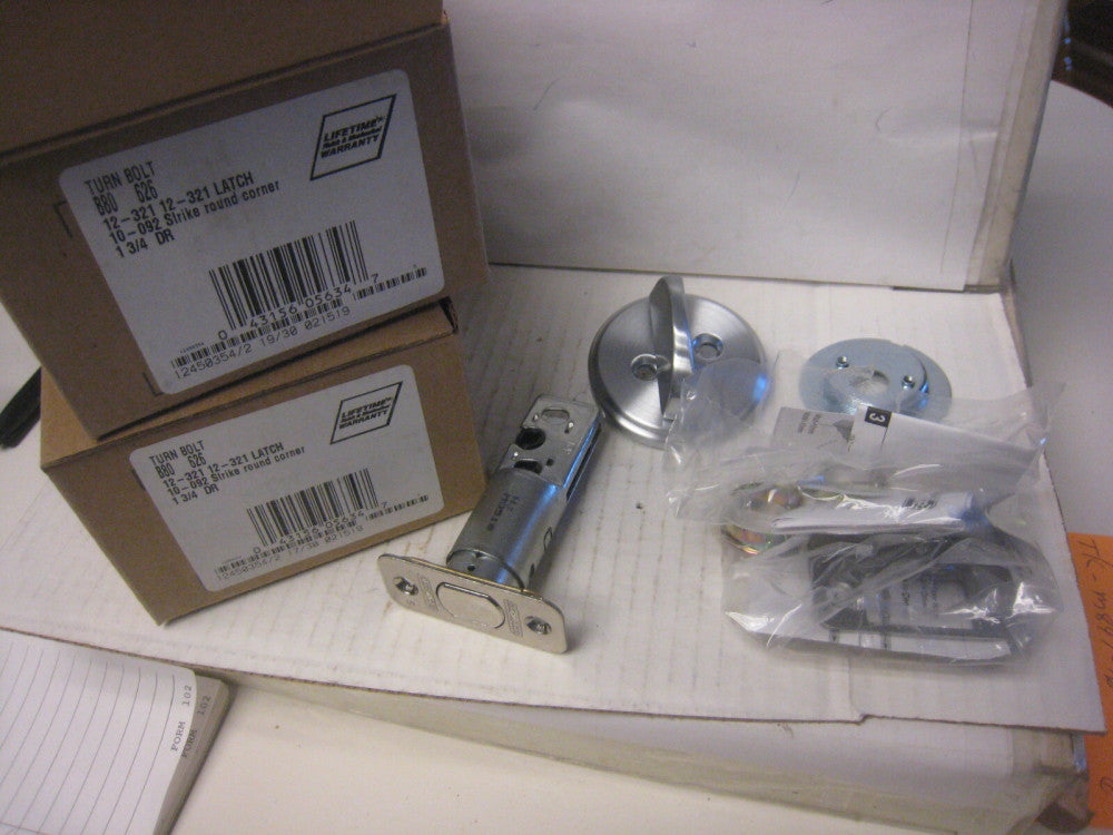 2 yes 2 SATIN CHROME SCHLAGE B80 626 ONE-SIDED DEADBOLT SINGLE TURN DOOR LOCK