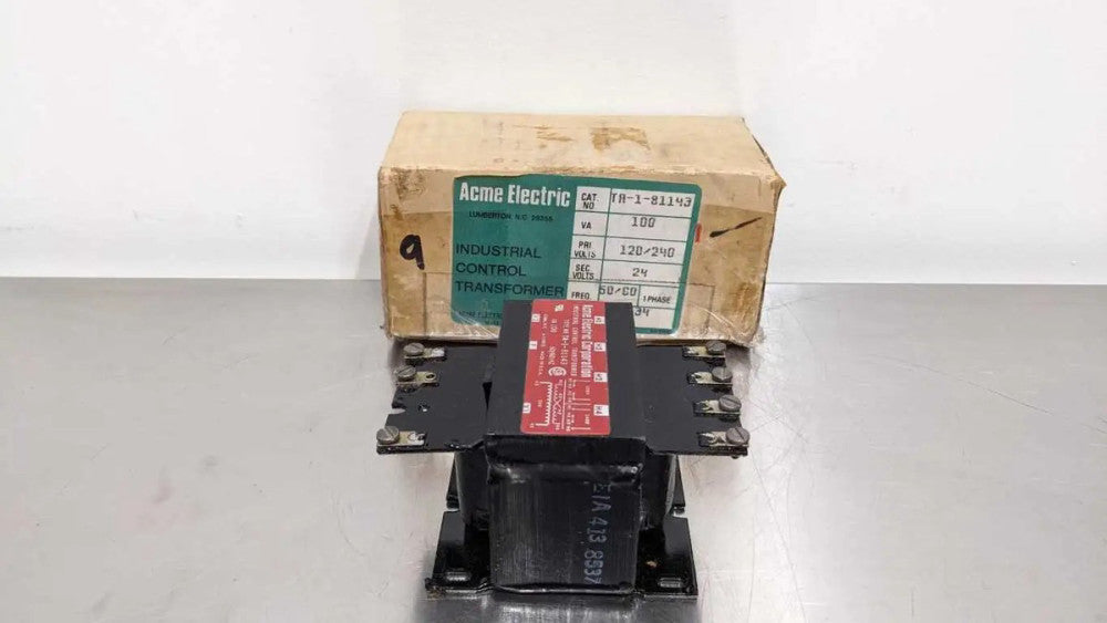 Acme TA-1-81143 Industrial Control Transformer 100VA Pri 120/240 Sec 24