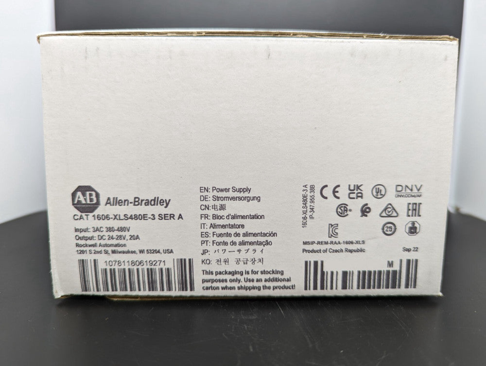 Allen Bradley 1606-XLS480E-3 24-28VDC Power Supply New In Box USA Stock
