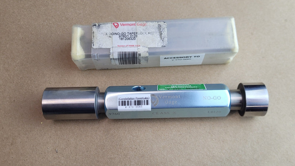Vermont Gage V-STD-0065 / U36RT .9760 1.0120 Go / No Go Class X Gage