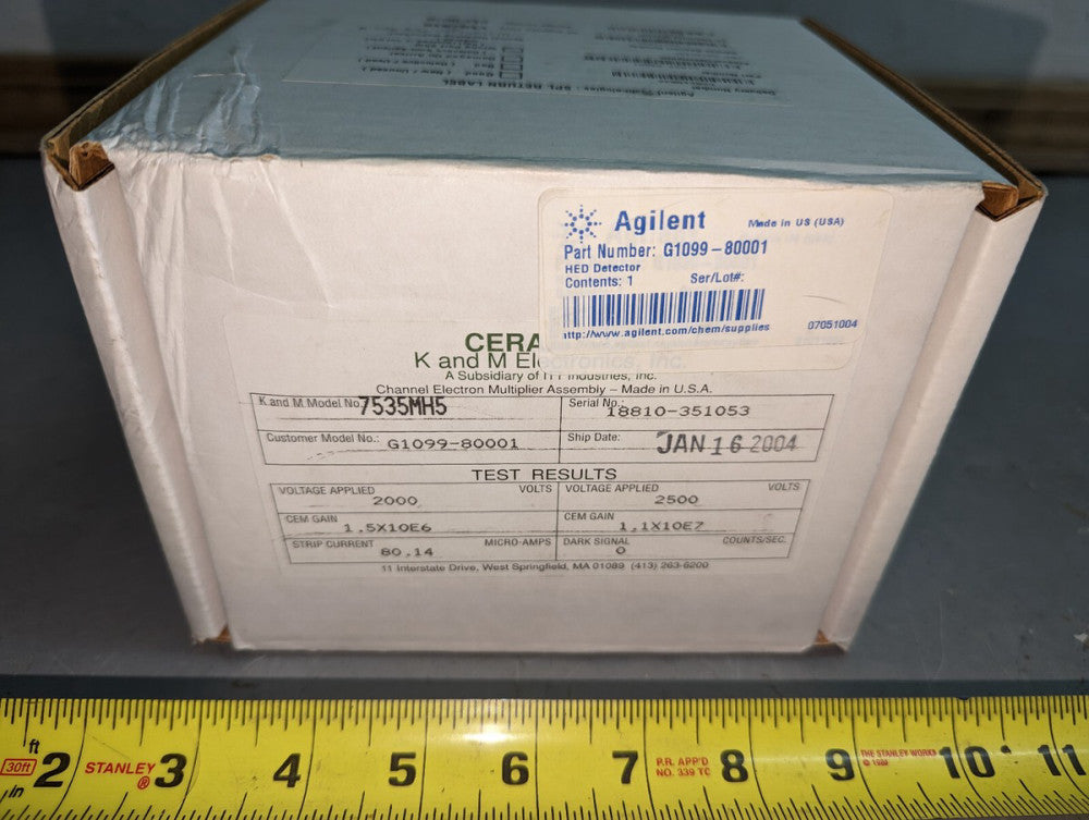 Agilent Ceramic Channel Electron Multiplier for HP 5973MSD Mass Spectrometer