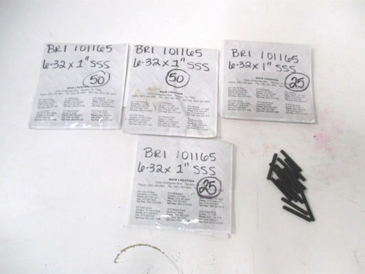 (101165) #6-32 UNC 1/16" x 1" OAL Alloy Steel Cup Point Set Screw - Lot of 166