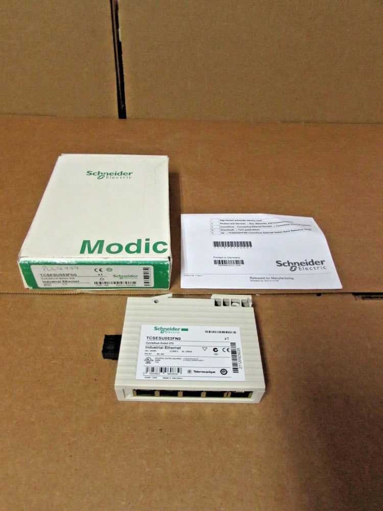 SCHNEIDER ELECTRIC, TCSESU053FN0, CONNEXIUM SWITCH 5TX,24VDC, NIB! MAKE OFFER!!