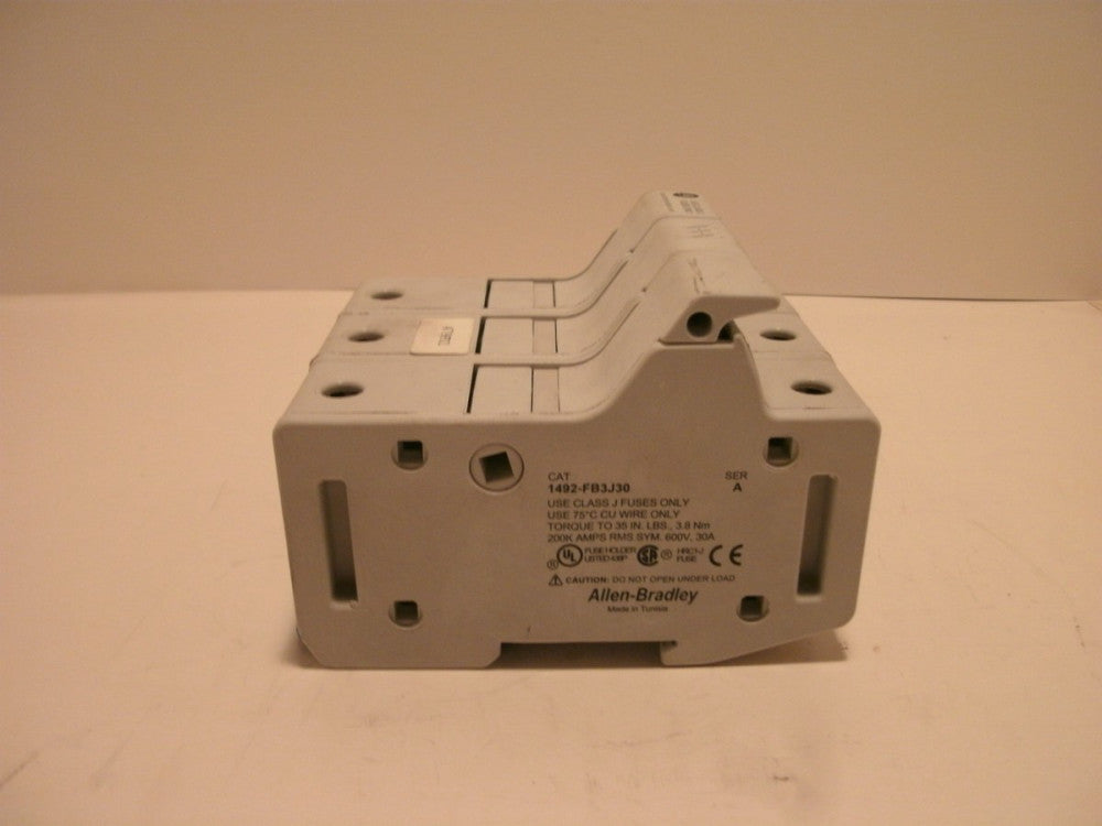 ALLEN BRADLEY 1492-FB3J30 SERIES A 3 POLE FUSE HOLDER 600V AC 30 AMP