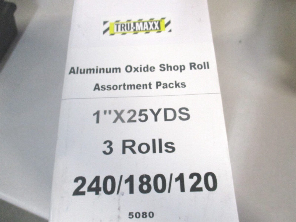 (5080) 25 Yards x 1″ 120, 180 & 240 Grit Fine & Very Fine Roll Kit - 3 Pieces