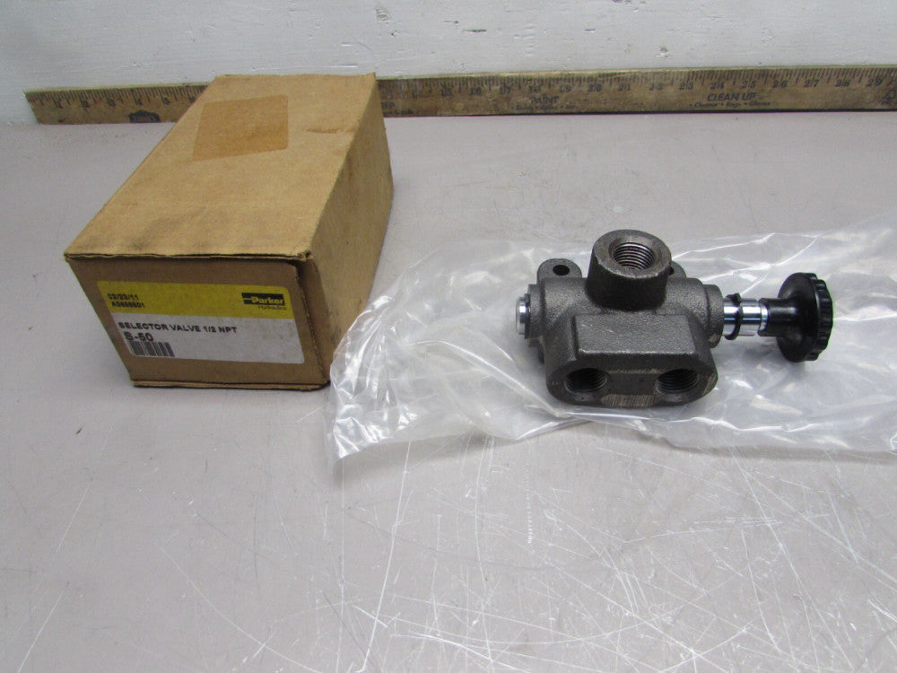 PARKER S-50 , SELECTOR VALVE,20gpm ,2000psi, 1/2" Npt, NIB! MAKE OFFER