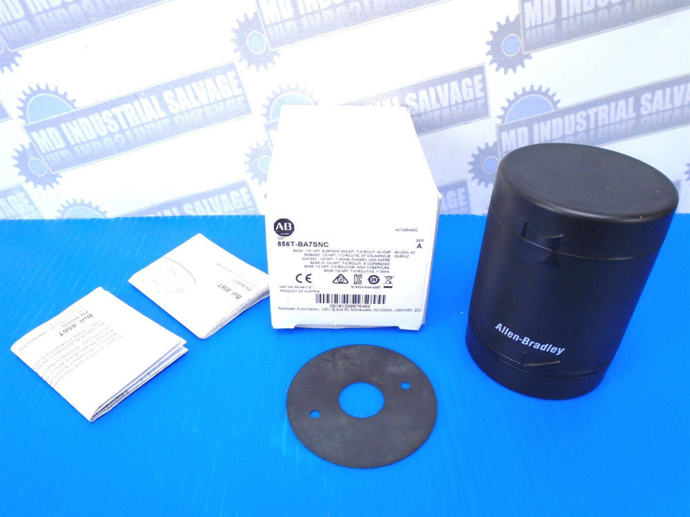 ALLEN-BRADLEY - 856T-BA7SNC - 70mm 7-CIR Stack Light Base 120/240 VAC 1/2 in NEW