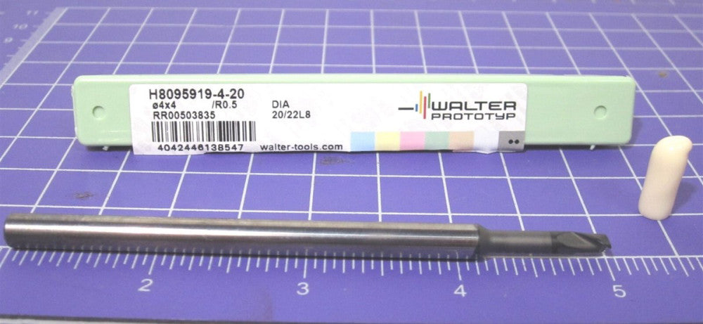 Walter-Prototyp (5150982) 4mm Corner Radius End Mill 2F 4mm LOC .50mm Radius 